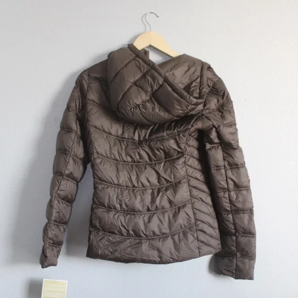 NWT MICHAEL Michael Kors Brown Puffer Jacket - Picture 6 of 9